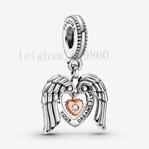Pandora Club 2021 Angel Wings & Heart Dangle Charm